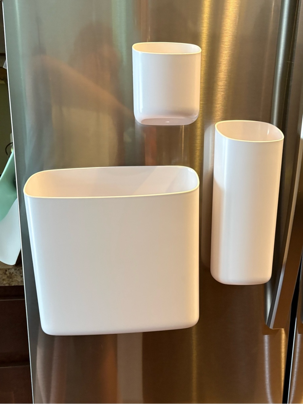 Magnetic White Kitchen Storage Set - 3-Piece